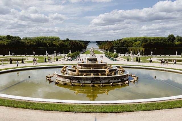 Grand Fountain at Gardens of Versailles in Summer