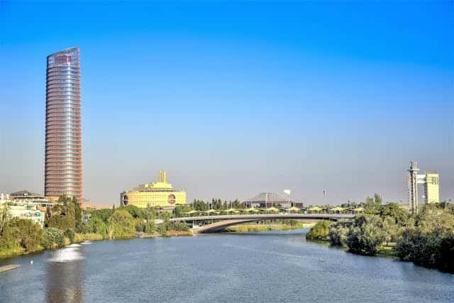 scenic view of a river in a city