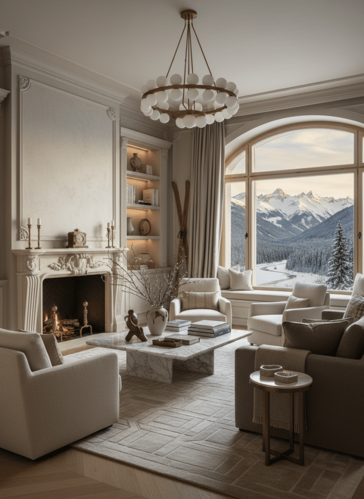 Luxury Chalet interiors: Mont d'Arbois and Accessible Beginner Skiing