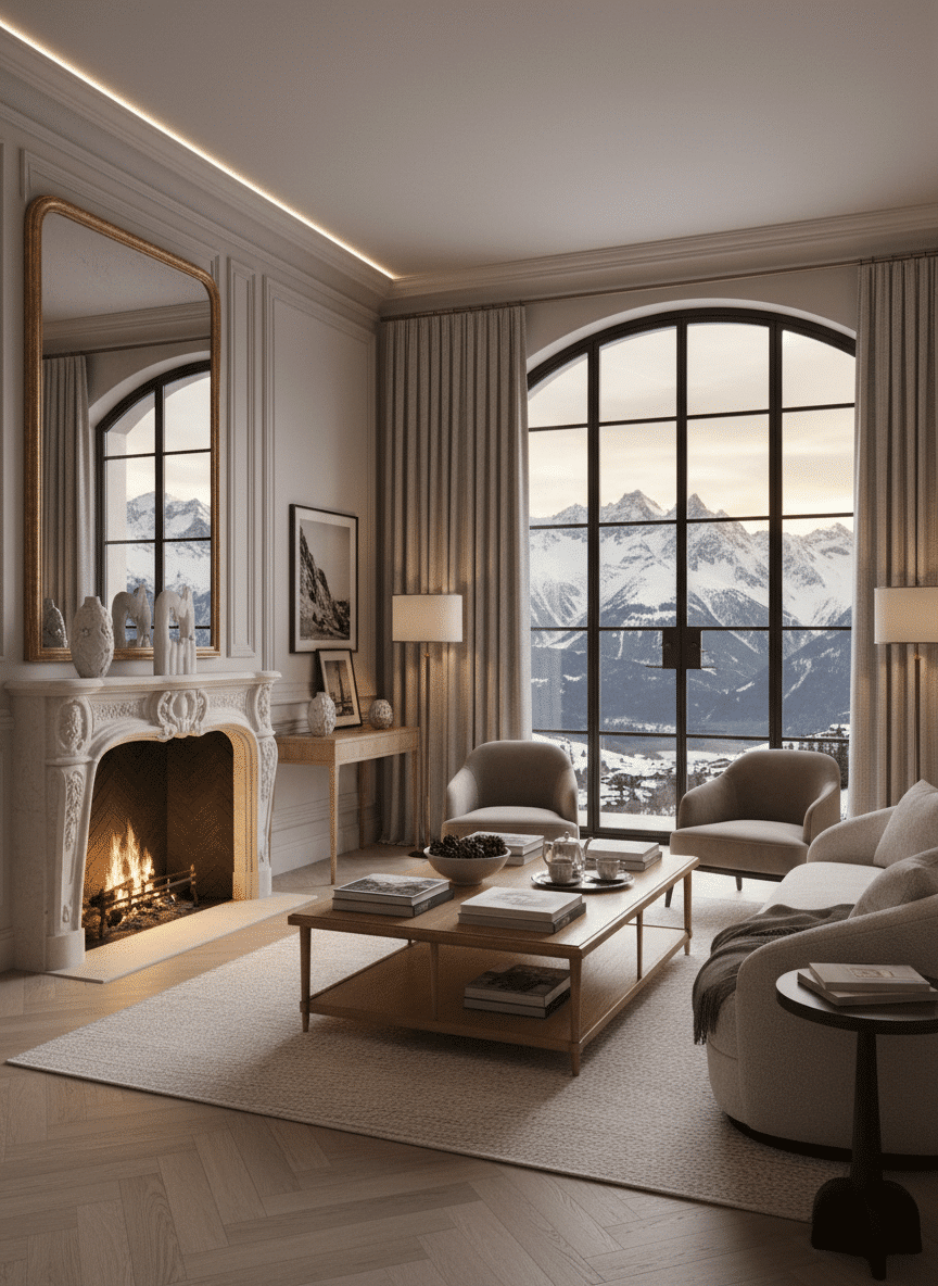 Opulent ski chalet interiors: sightseeing in Austria